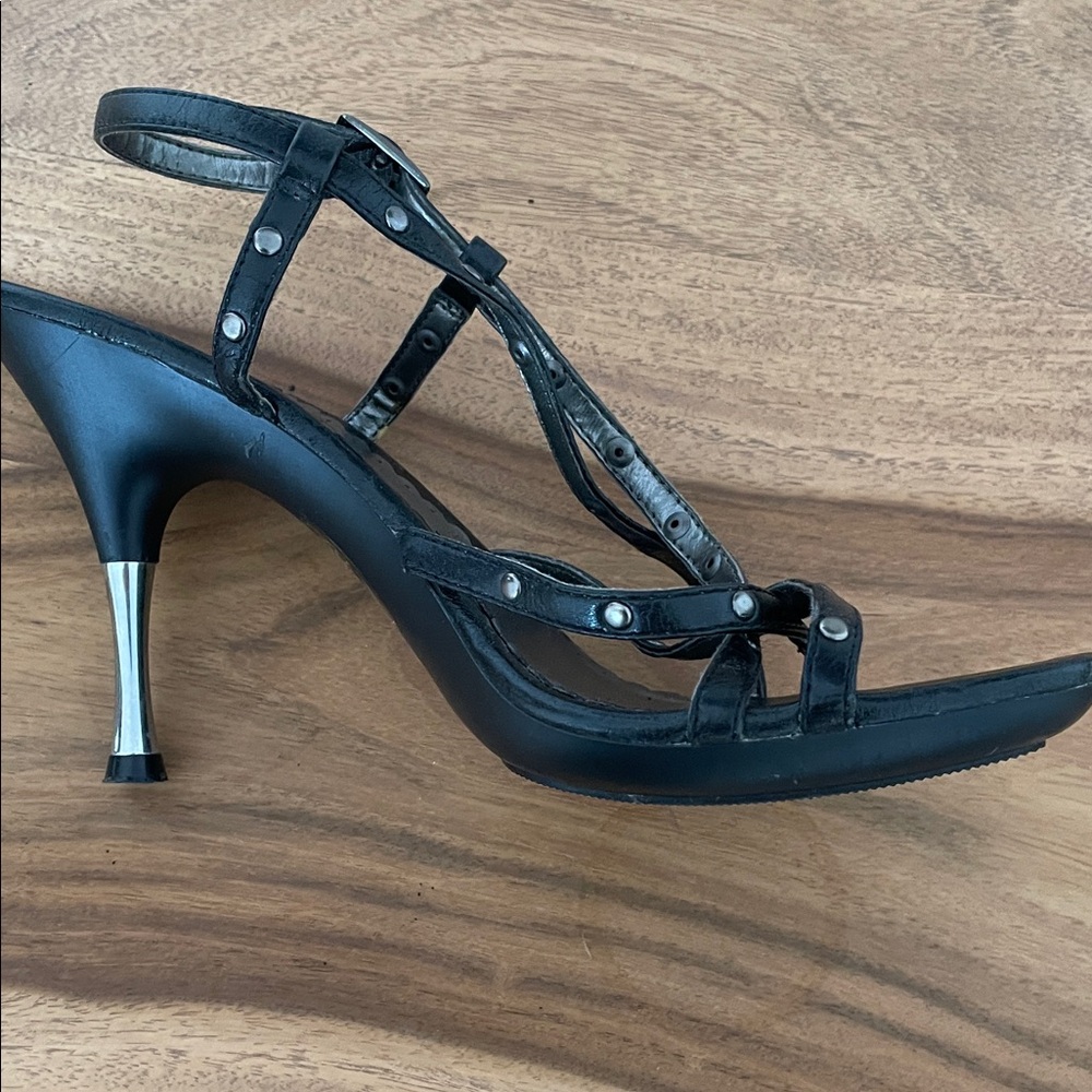 7.5.    Black Studded Sandals - Picture 5 of 5